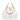 Chanel 25 Medium Handbag Hobo Grained Calfskin & Gold-Tone Metal White